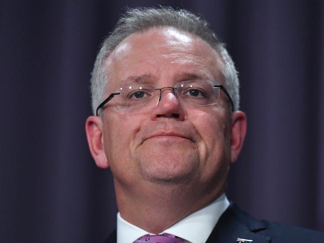 Prime Minister Scott Morrison has taken a hit in popularity after Bridget McKenzie resigned over sports funding decisions she made in her previous portfolio as sports minister. Picture: AAP Image/Mick Tsikas