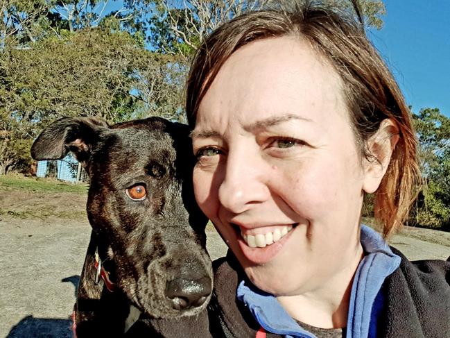 Lisa Thornton and her dog Molly. Picture: Lisa Thornton