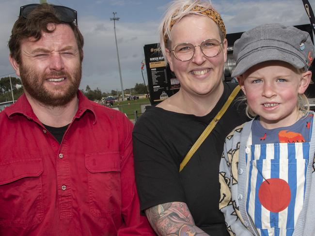 Liam, Nina &amp; Leo McNamara at the 2024 Swan Hill Show Picture: Noel Fisher.