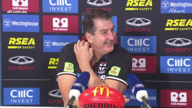 St Kilda's Ross Lyon says an AFL restriction makes coaches ‘like neutered dogs’