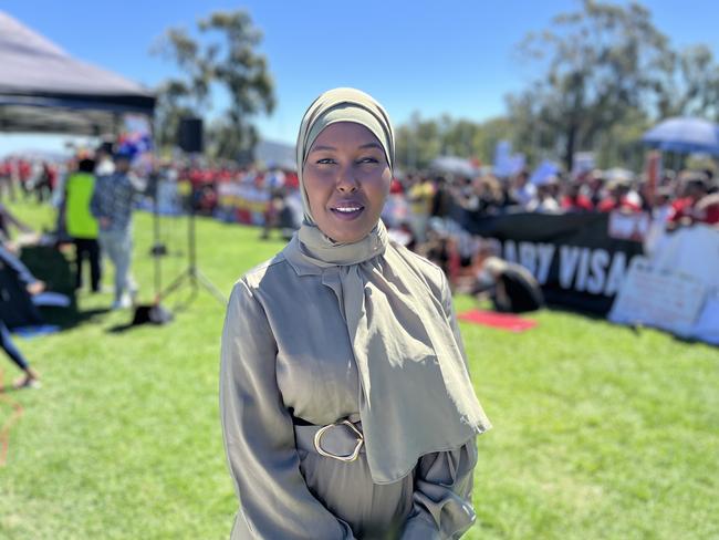 Somali refugee Maria Kahie fears a government policy to not resettle refugees who arrived by boat  will tear her family apart. Picture: Julia Kanapathippillai