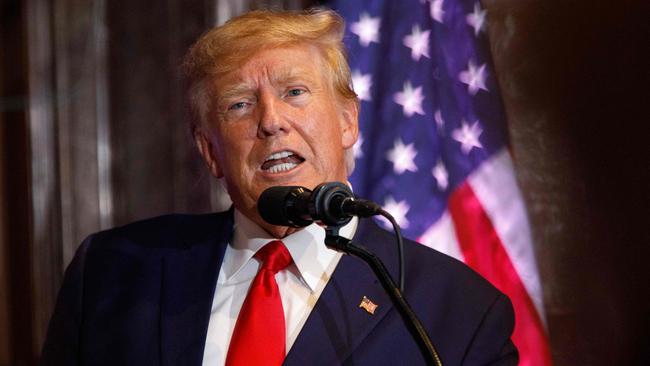 Former US President Donald Trump speaks at a 2024 election campaign event in Columbia, South Carolina. Picture: AFP