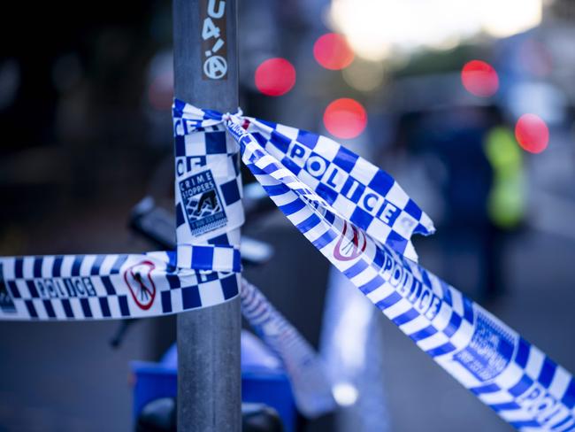 Police on the scene in Sydney's CBD this afternoon after a police officer was stabbed twice in the head by a knife-wielding man. The alleged offender was tasered and arrested at gunpoint following the attack, which took place shortly after 1pm on Sunday. Photo: Tom Parrish