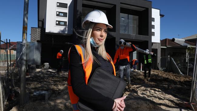 ‘There’s a lot of work going out to contractors, workers, suppliers – it’s a big umbrella’: Sydney Builders Group managing director Ashley Agostino on site. Picture: Jane Dempster