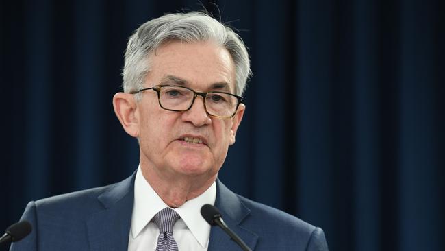 US Federal Reserve Chairman Jerome Powell’s speech was delivered to the Jackson Hole central banking conference. Picture: AFP