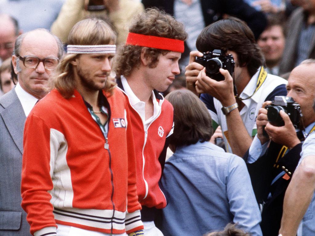 Bjorn Borg (left) and John McEnroe enjoyed one of tennis’ great rivalries.