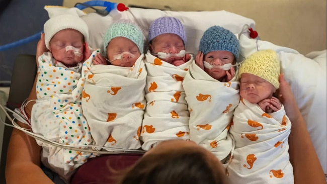 Stephanie welcomed five babies to the world via emergency C-section. Source: Dignity Health St. Joseph's Hospital and Medical Centre