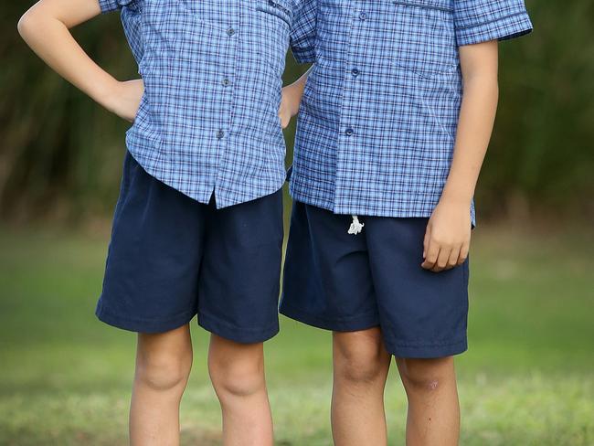 Generic photo of female and male school children wearing pants. Pic Jono Searle.