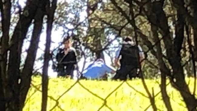 Two police officers were assaulted as they tried to stop Malcolm Berkeley running from his property after two rifles and hundreds of rounds of ammunition were found. Picture: Jim O'Rourke