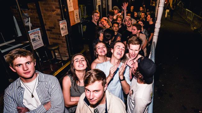 The line to get into Cheers nightclub in Hawthorn on June 19, 2017. Picture: Micah Dunshea/Cheers Tuesdays Facebook page.