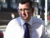 State Opposition leader Daniel Andrews arrives at his office in Spring St. Picture: Jake Nowakowski