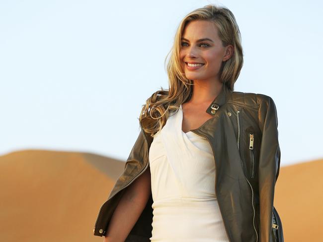 Margot Robbie Wears Her Wildest (and Most Flared) Suit to Date