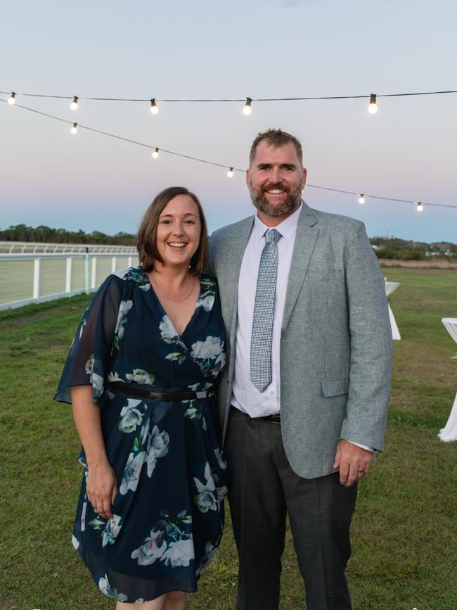 NQ Aerovation CEO Gillian Russell and director Luke Jurgens at the Bowen Gumlu Growers Association Gala Dinner 2023. Photo: Contributed