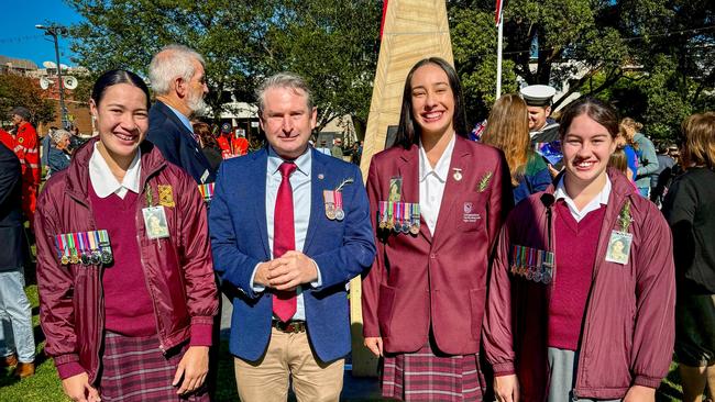 Students from Campbelltown Performing Arts High School with Greg Warren. Picture: Facebook