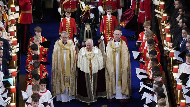 King Charles III enters Westminster Abbey. Picture: AFP