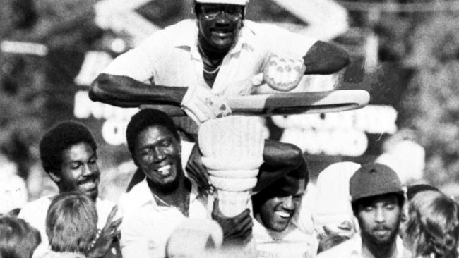 Michael Holding, Joel Garner and Colin Croft carrying Clive Lloyd’s West Indies to world domination.