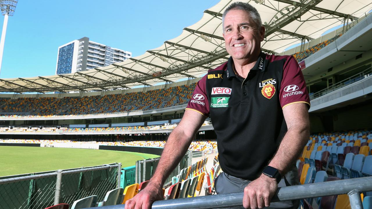 Chris Fagan after being appointed Brisbane Lions coach. Picture: Jono Searle 