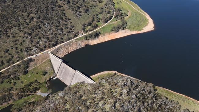 Tantangara Dam, part of the Snowy Hydro system. Picture: Alex Ellinghausen