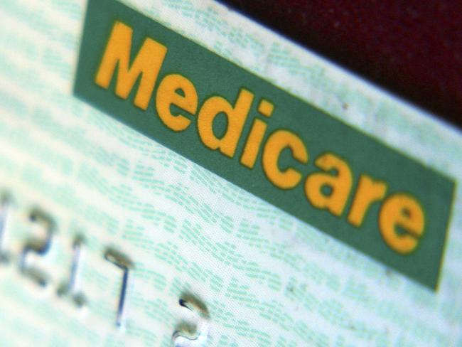 Close up view of a medicare card.