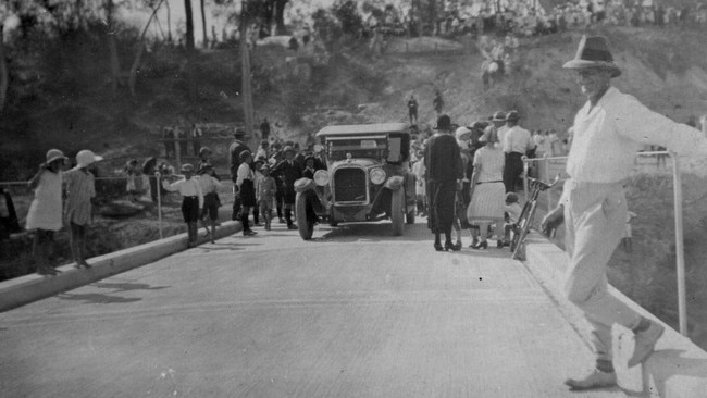 Opening of the Burrum River Traffic Bridge, Howard, 1926. A historic day for Howard as the new bridge opened to traffic. Source: Fraser Coast Regional Council