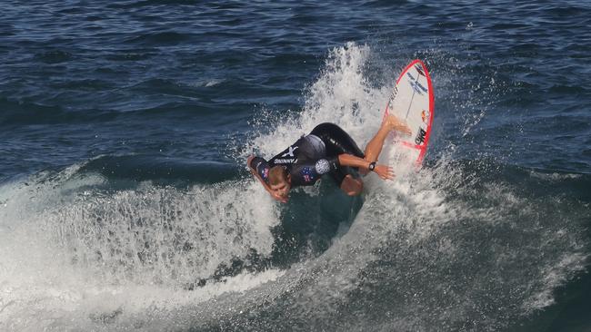 Mick Fanning at home on the water in the at the Rip Curl Classic at North Narrabeen. Picture: NCA NewsWire/Damian Shaw