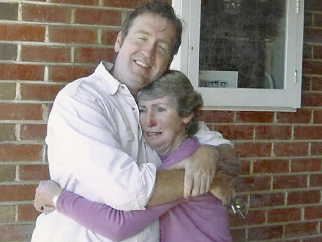 Jim Moginie with his birth mother, Anne. Picture: Suzy Flowers