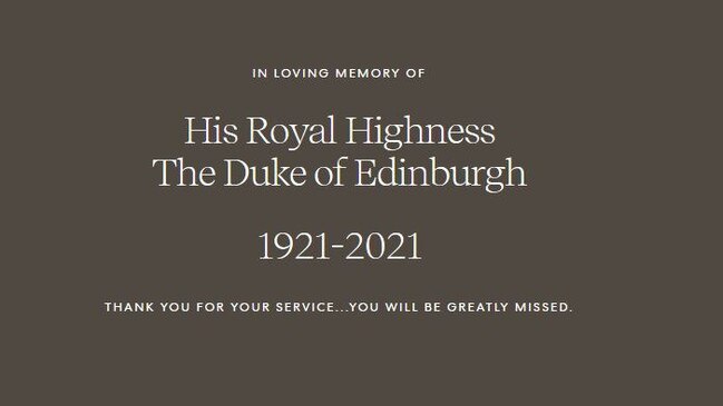 Prince Harry and Meghan’s statement on Prince Philip. Picture: Archewell