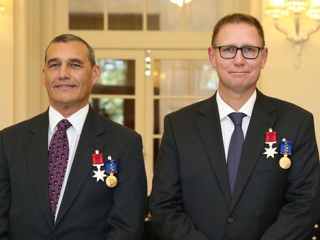 Dr Craig Challen and Dr Richard Harris are awarded the Star of Courage and Medal of the Order of Australia (OAM) by The Governor-General, General Sir Peter Cosgrove at an investiture ceremony and a special national thank you reception for the Australian Thai cave rescuers,   in the presence of the Lady Cosgrove, Prime Minister Malcolm Turnbull, Opposition Leader Bill Shorten and other national leaders, to recognise the nine Australians involved in the Thailand cave rescue, at Government House in Canberra. Picture Kym Smith                                                                                                                                                                                                                                                                                                                                                                                                                                                                                                                                                                                               Deputy PM Michael McCormack and Deputy NSW Premier John Barilaro at the National Party of Australia, NSW annual general conference in Cowra, NSW. Picture Kym Smith                                                                                                                                                                                                                                                                                                                                          Deputy PM Michael McCormack and Deputy NSW Premier John Barilaro at the National Party of Australia, NSW annual general conference in Cowra, NSW. Picture Kym Smith