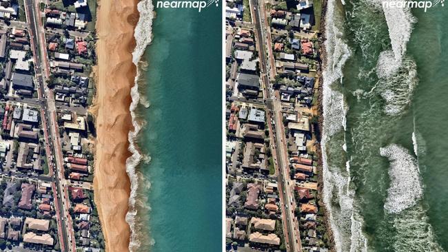 Nearmap images show damage caused by coastal erosion