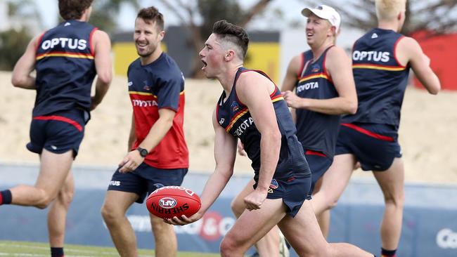 Chayce Jones at Adelaide training in November. Picture: SARAH REED