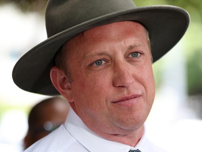 Premier Steven Miles holds a press conference in Cairns. Pics Adam Head