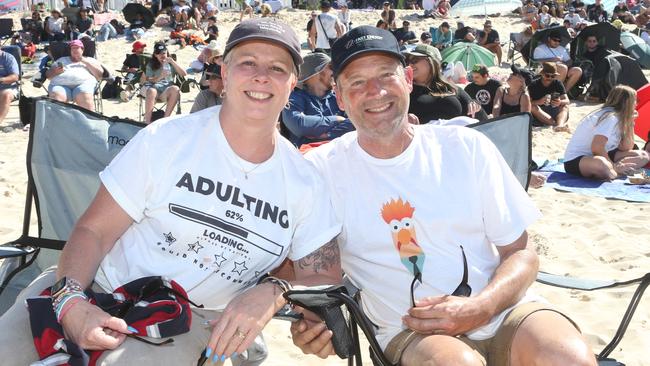 Brett and Stef Kelly at day three of the Pacific Airshow, 20 August 2023. Picture: Richard Gosling