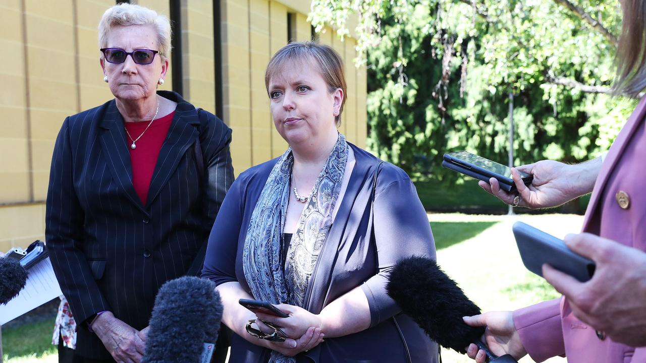 Barbara Etter and former premier Lara Giddings outside the Court of Criminal Appeal. Picture: Nikki Davis-Jones