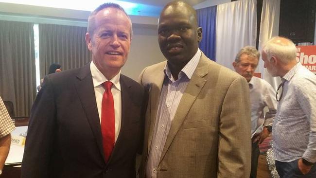 Bill Shorten with community leader Richard Deng at a Labor Christmas Party.