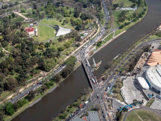 Work on the Swan Street Bridge upgrade took just over a year. Picture: Jake Nowakowski