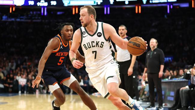 Joe Ingles has found a home on the best team in basketball – the Milwaukee Bucks. Picture: Getty