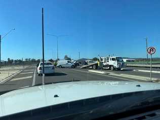 Accident on the Warrego Highway near Crowley Vale. Picture: Katherine Sampson