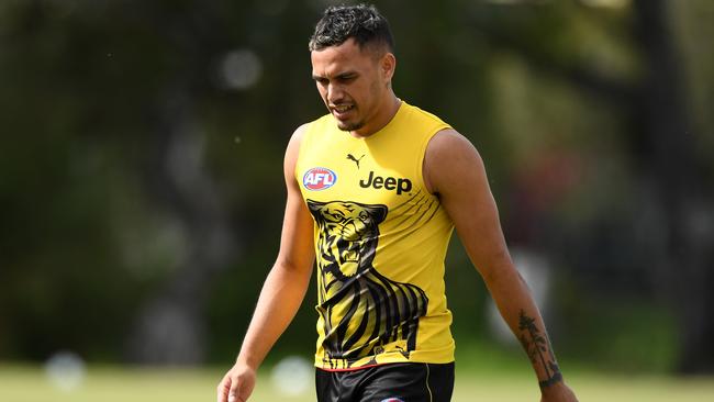 Richmond Tiger’ Sydney Stack. Richmond CEO Brendan Gale needs to be checking airline schedules to find the earliest flight back to Melbourne he can get Stack and Coleman-Jones on, following their strip club brawl. Picture: Getty