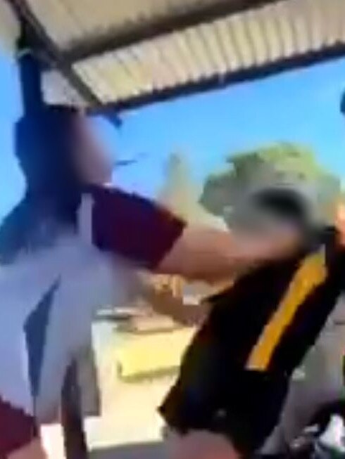 Video footage shared to TikTok of students fighting at Golden Grove High School. Picture: Supplied