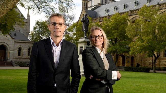 University of Adelaide Vice-Chancellor Peter Hoj and Professor Katrina Falkner are looking to make changes to the establishment’s culture. Picture: Tricia Watkinson