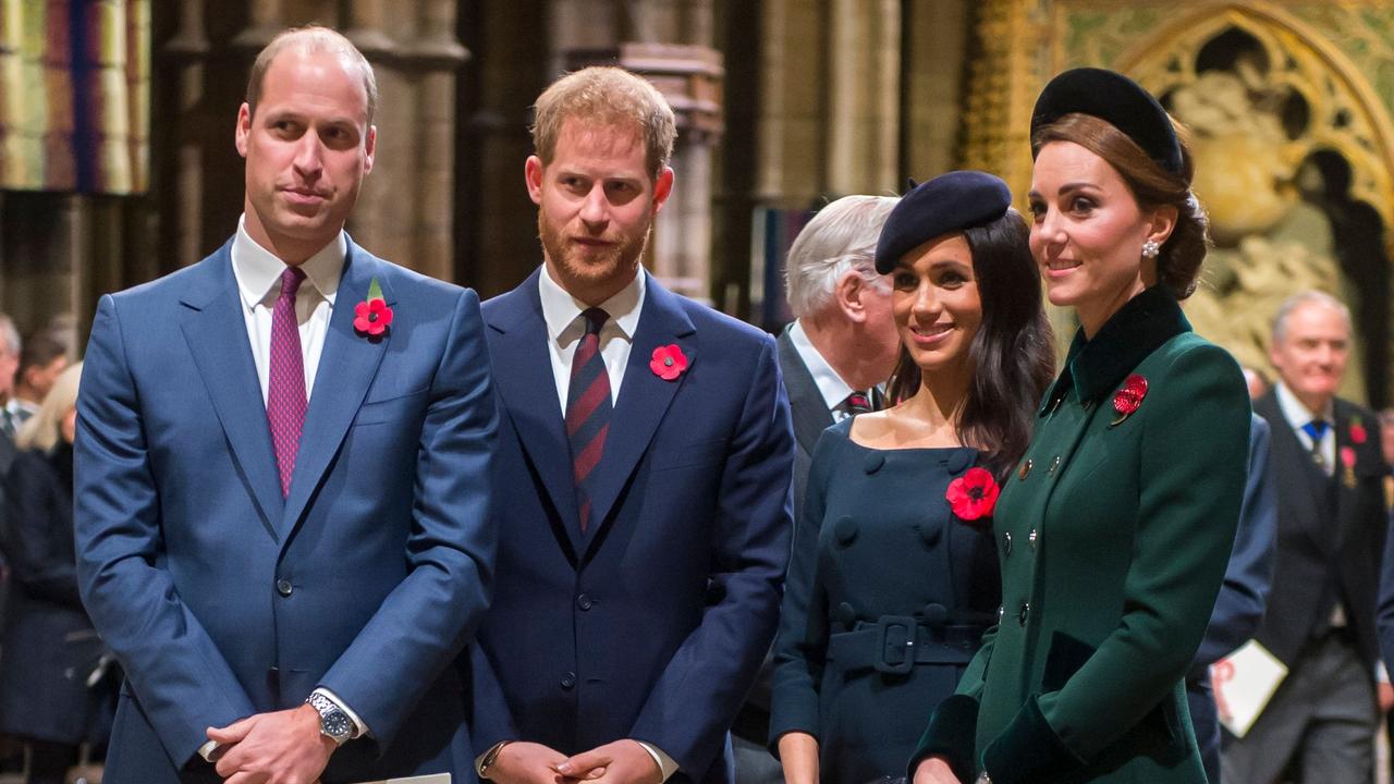 Prince William, Duke of Cambridge, Prince Harry, Duke of Sussex, Meghan, Duchess of Sussex and Catherine, Duchess of Cambridge at Westminster Abbey.