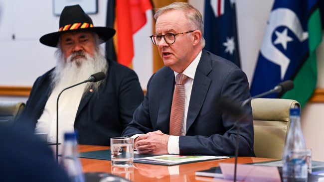 Prime Minister Anthony Albanese issued a plea during the Referendum Working Group meeting at Parliament house in Canberra. Picture: NCA NewsWire / Martin Ollman