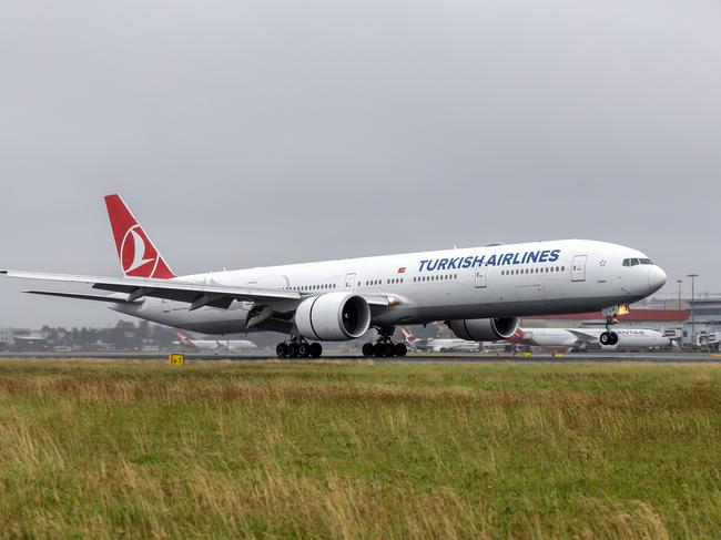 Turkish Airlines inaugural flight into Sydney on November 30, 2024.