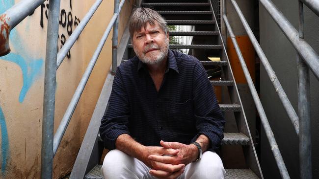 22/12/16: Author, Peter Corris in the streets of Newtown in Sydney's inner west ahead of the release of his final Cliff Hardy novel. John Feder/The Australian.