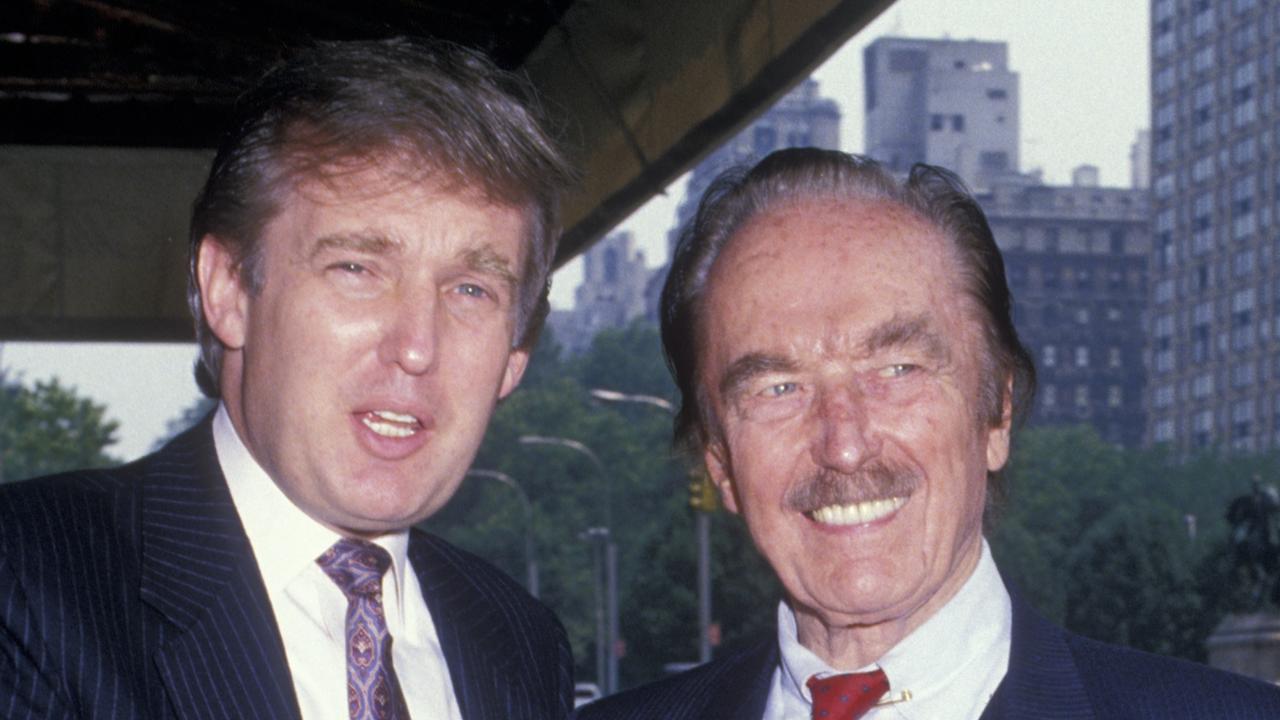 Donald Trump with his father Fred Trump — who was definitely not born in Germany. Picture: Ron Galella/WireImage