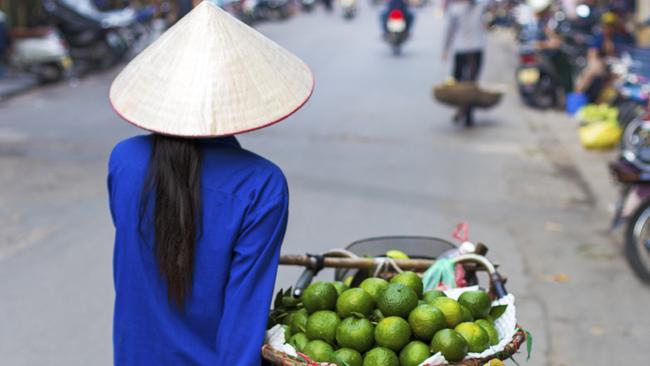 A street vendor in Hanoi, Vietnam. Picture: iStock