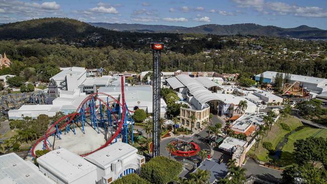 The view of Oxenford from Warner Bros. Movie World. Picture: Jerad Williams.