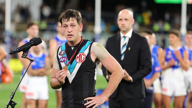 Victorian clubs are chasing Port Adelaide star Zak Butters. (Photo by Sarah Reed/AFL Photos via Getty Images)