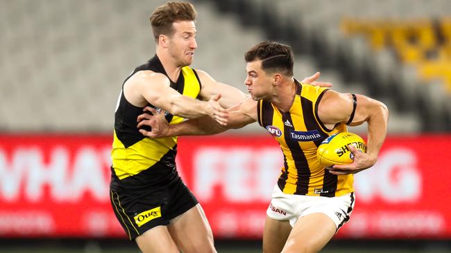 Jaeger O’Meara was a clear standout for the Hawks against Richmond. Picture: Getty Images