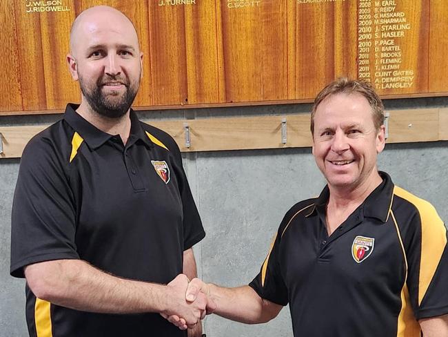 Goodwood Saints have signed Ben Johnston (left) as A Grade coach for season 2024. Picture: Goodwood Saints Football Club